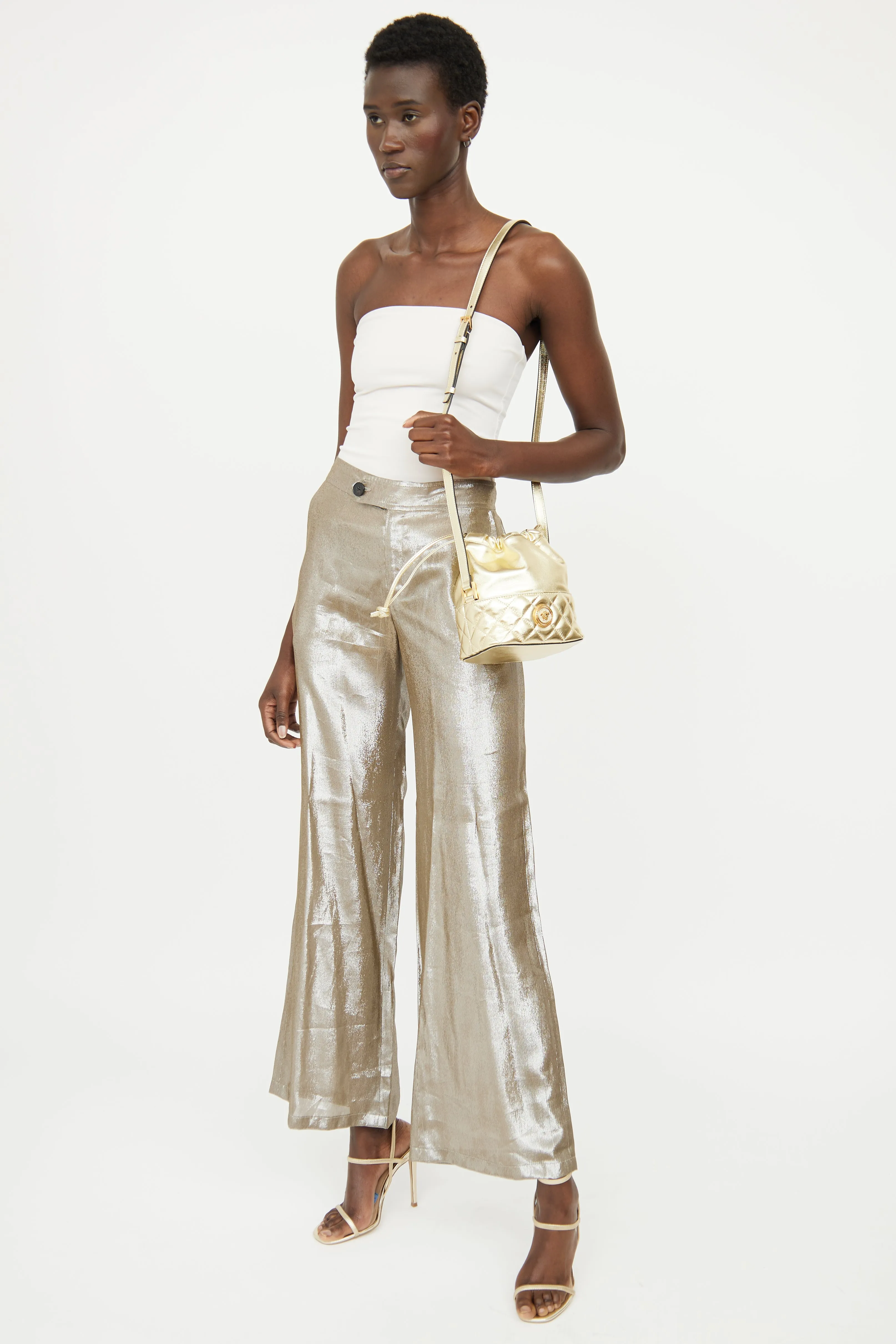 Medusa Drawstring Bucket Bag sold by VSP Consignment product image thumbnail 2