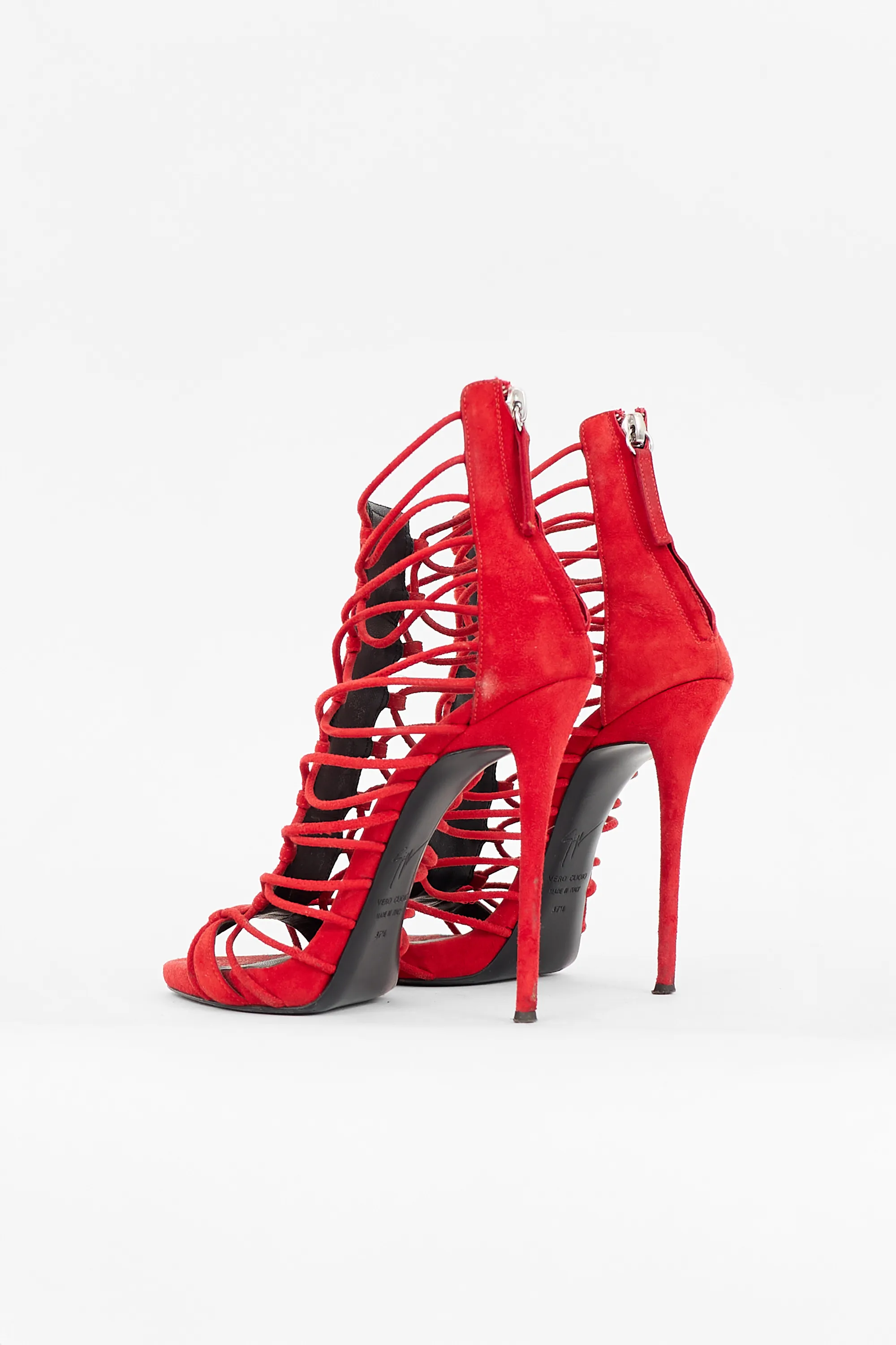 Suede Zoey Caged Heel sold by VSP Consignment product image thumbnail 4