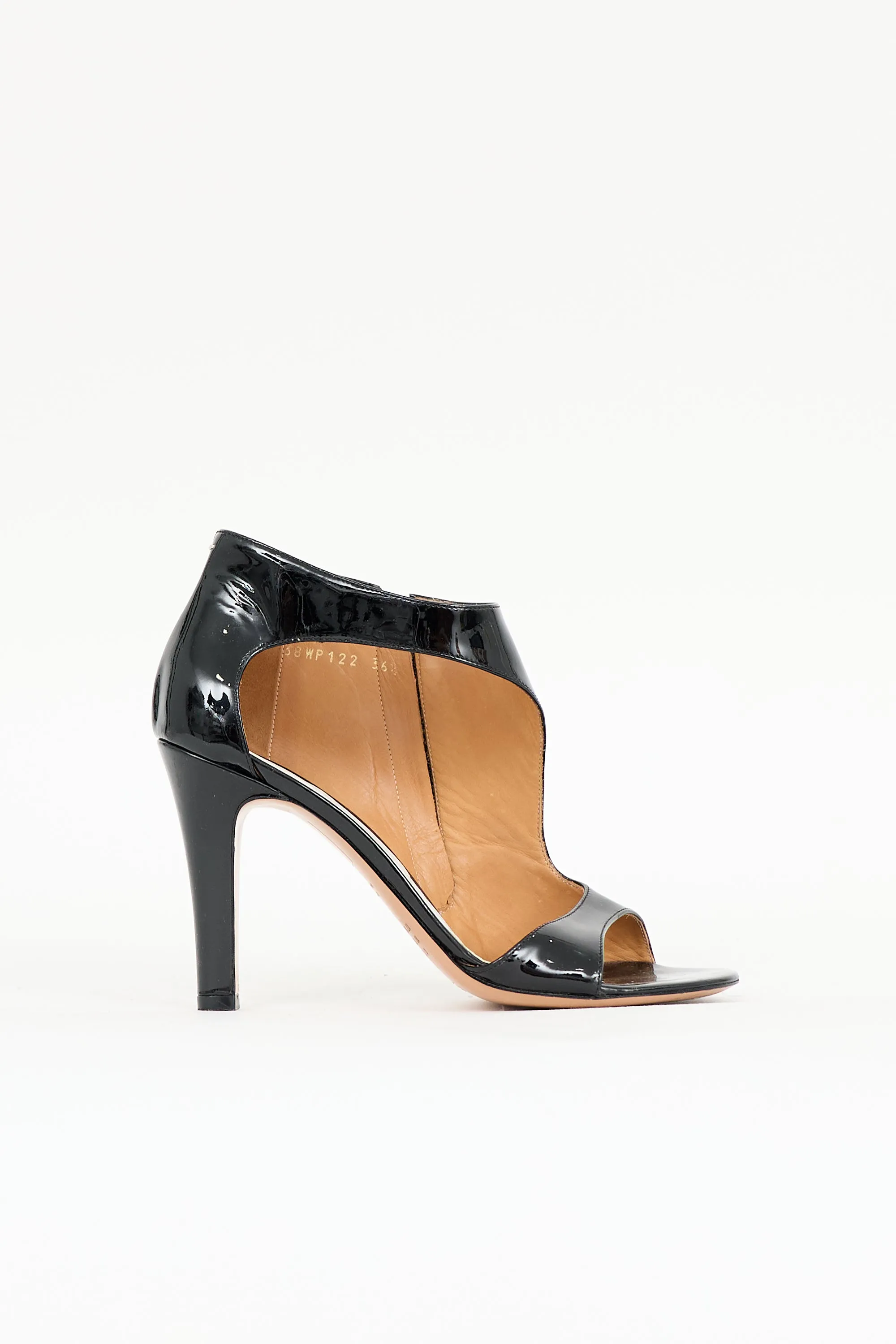 Patent Cut Out Heel sold by VSP Consignment