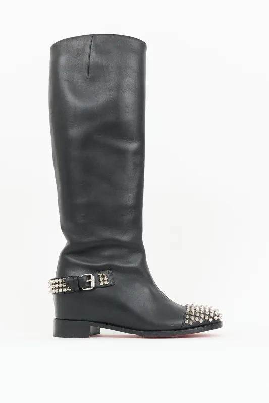 Leather Studded Egoutina Boot sold by VSP Consignment