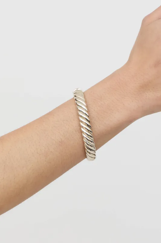 Sterling Silver Sculpted Cable Bangle made by David Yurman