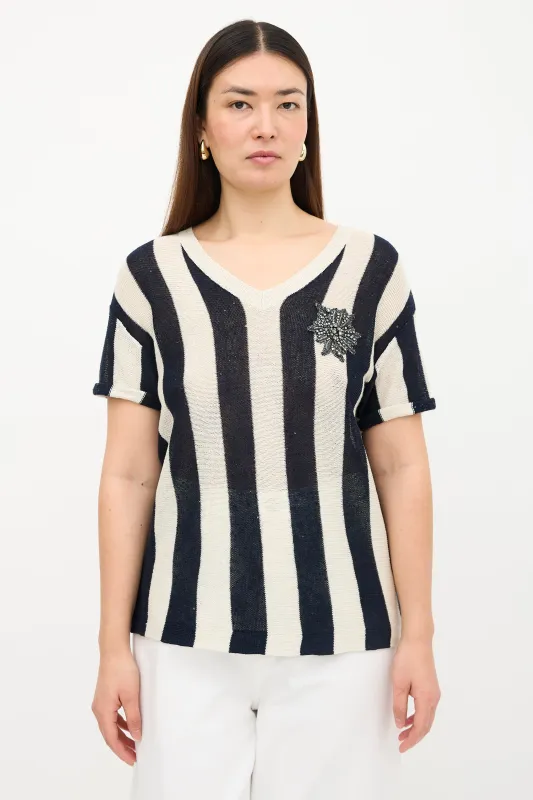 Linen Embellished Top sold by VSP Consignment