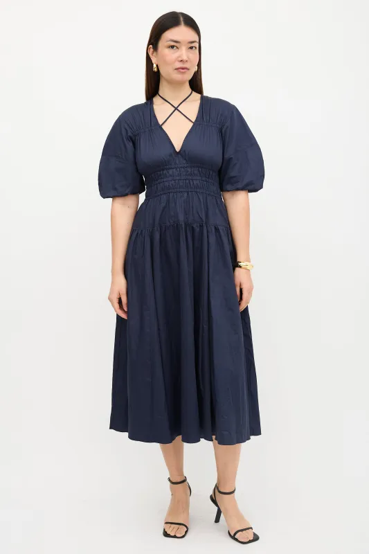 Poplin Phillipa Dress made by La Ligne