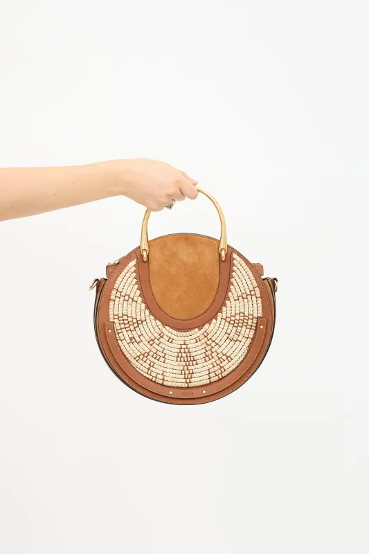 Leather & Raffia Pixie Crossbody Bag made by Chloe