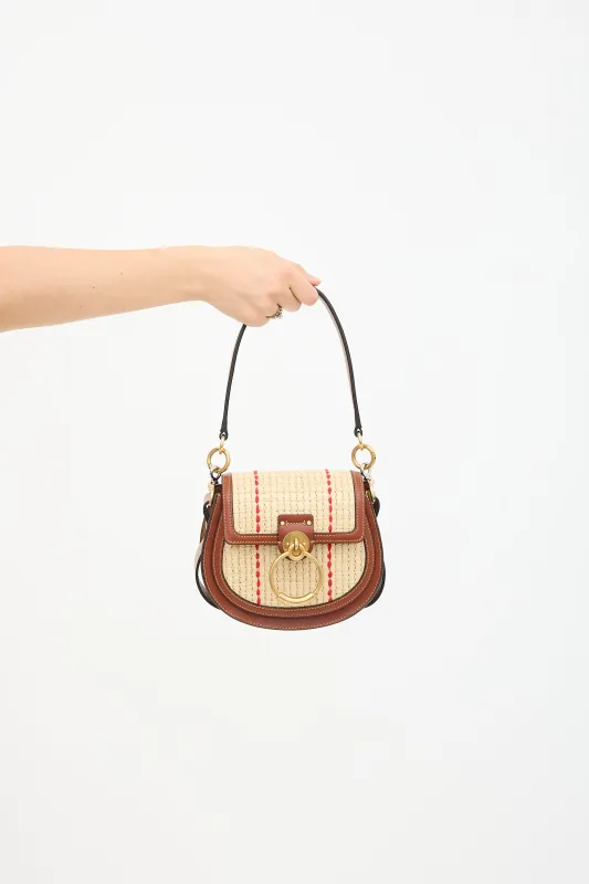 Leather & Raffia Small Tess Bag made by Chloe