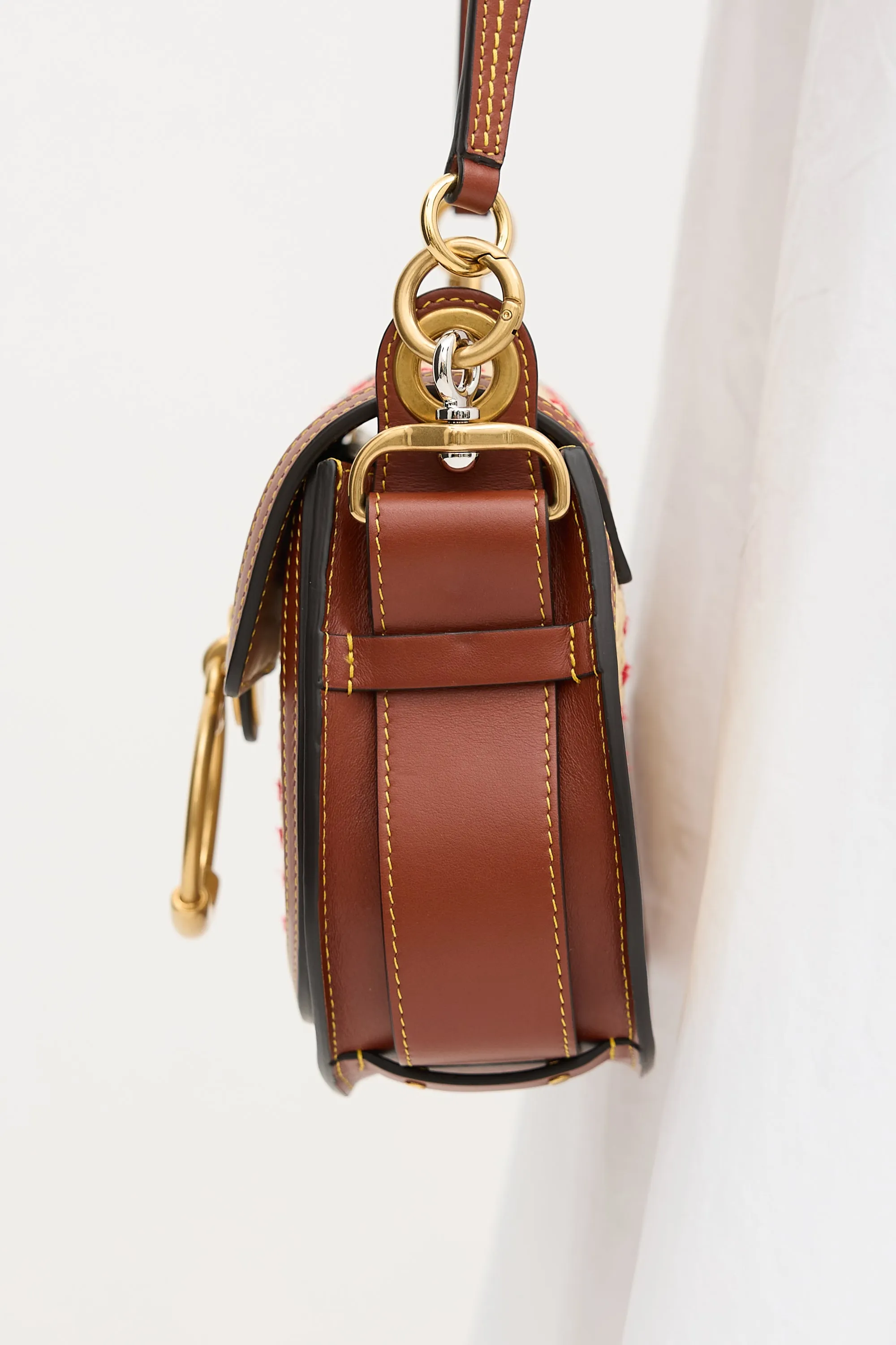 Leather & Raffia Small Tess Bag sold by VSP Consignment product image thumbnail 5