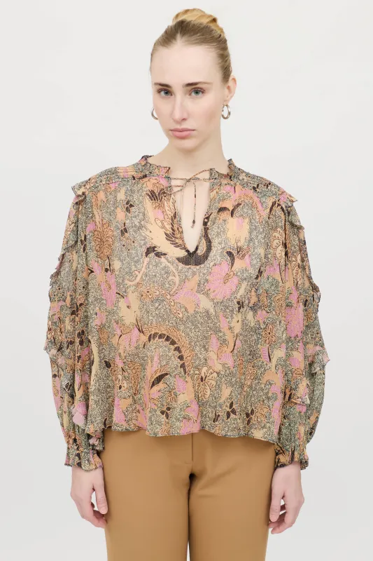 Metallic Paisley Blouse made by Ulla Johnson