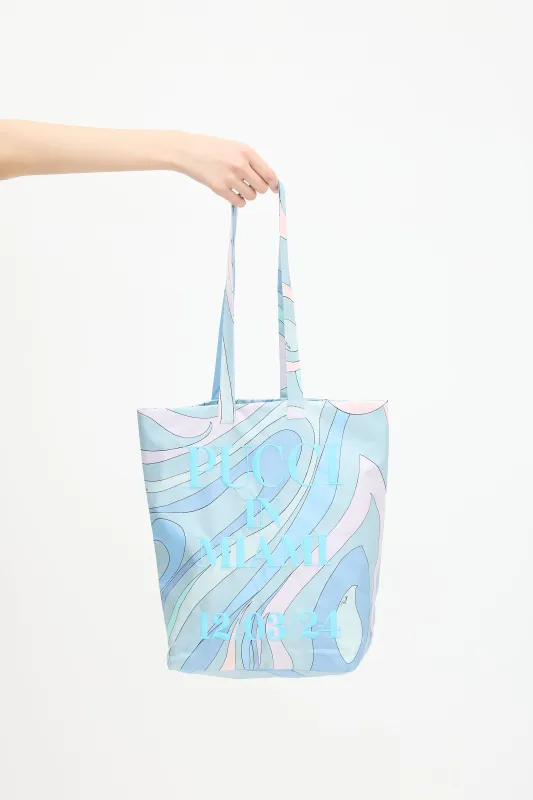 Satin Miami Gallery Tote Bag made by Emilio Pucci