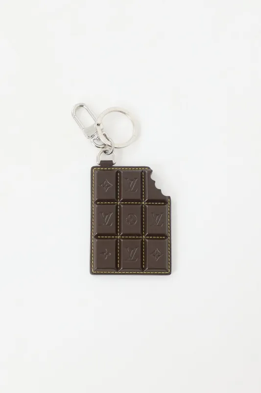 Leather Chocolate Bar Keychain made by Louis Vuitton