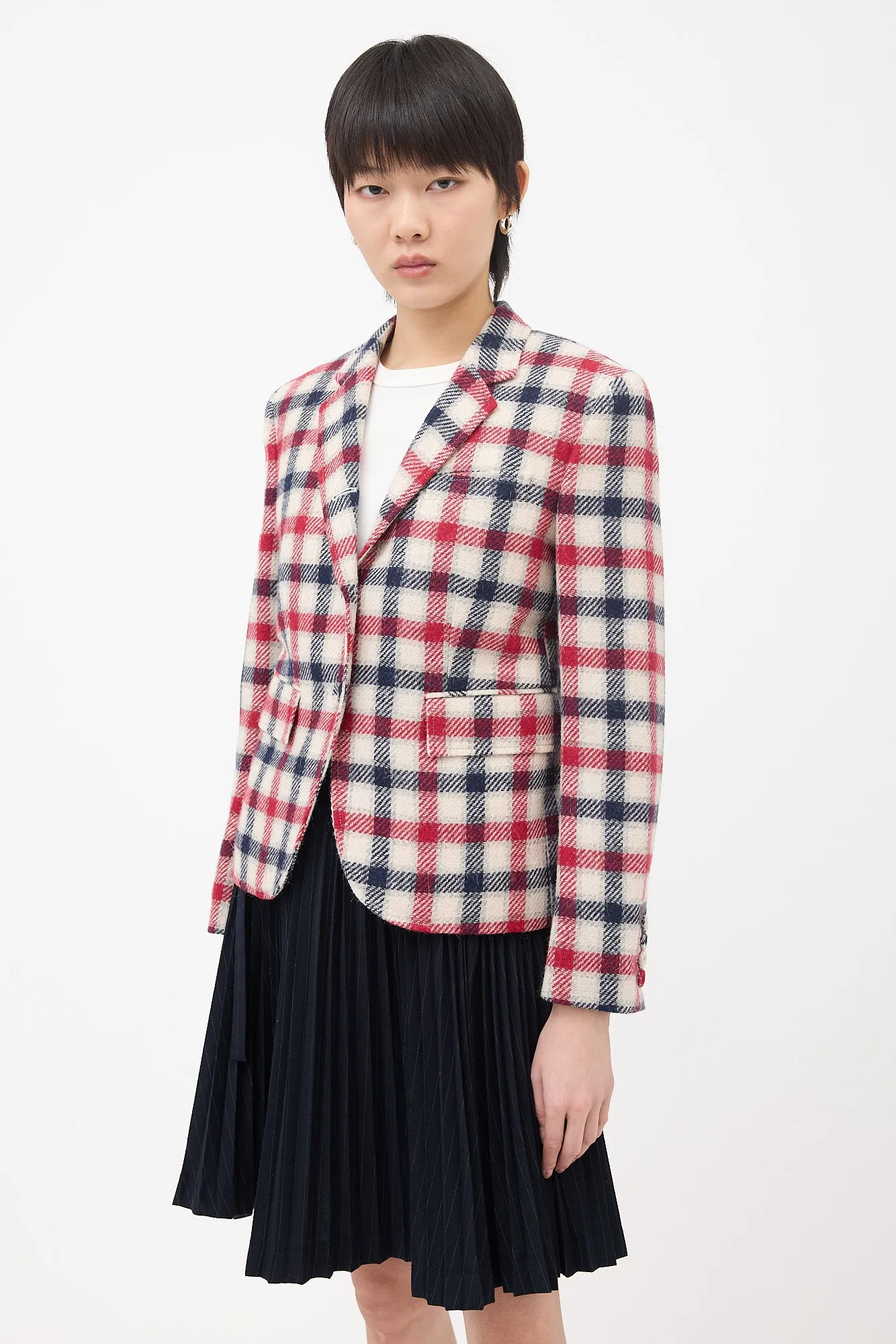 Wool Check Blazer sold by VSP Consignment product image thumbnail 3