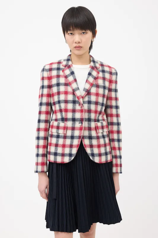 Wool Check Blazer sold by VSP Consignment