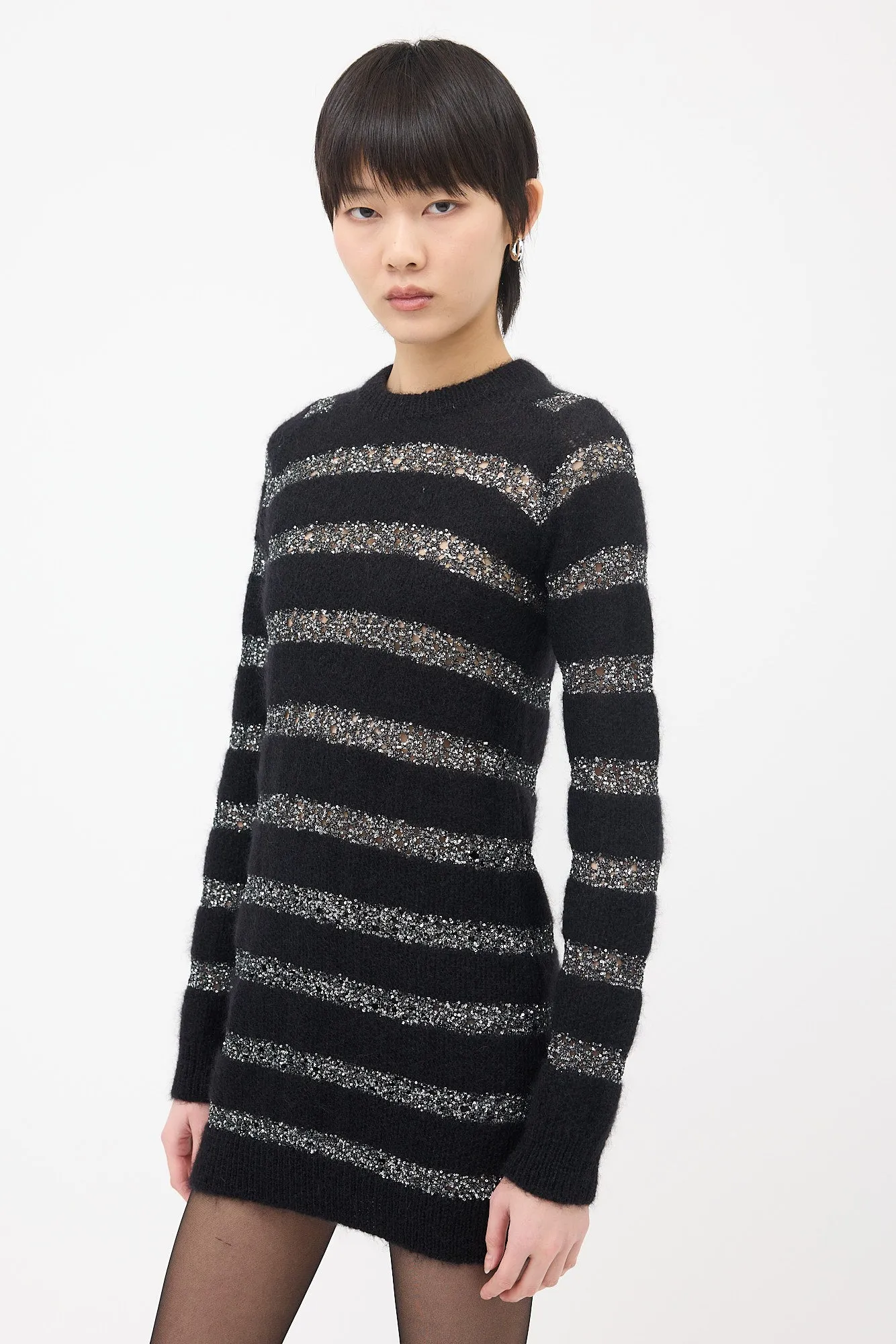 Mohair Glitter Stripe Sweater sold by VSP Consignment product image thumbnail 3