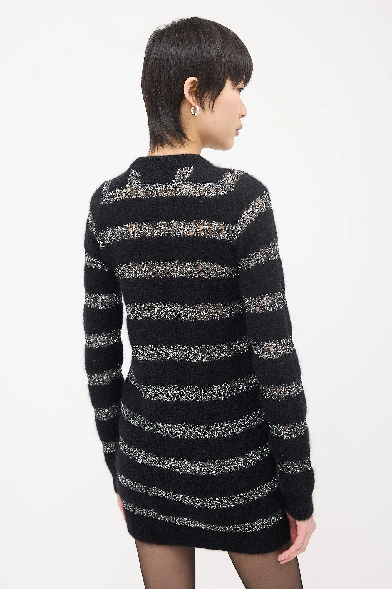Mohair Glitter Stripe Sweater sold by VSP Consignment product image thumbnail 4