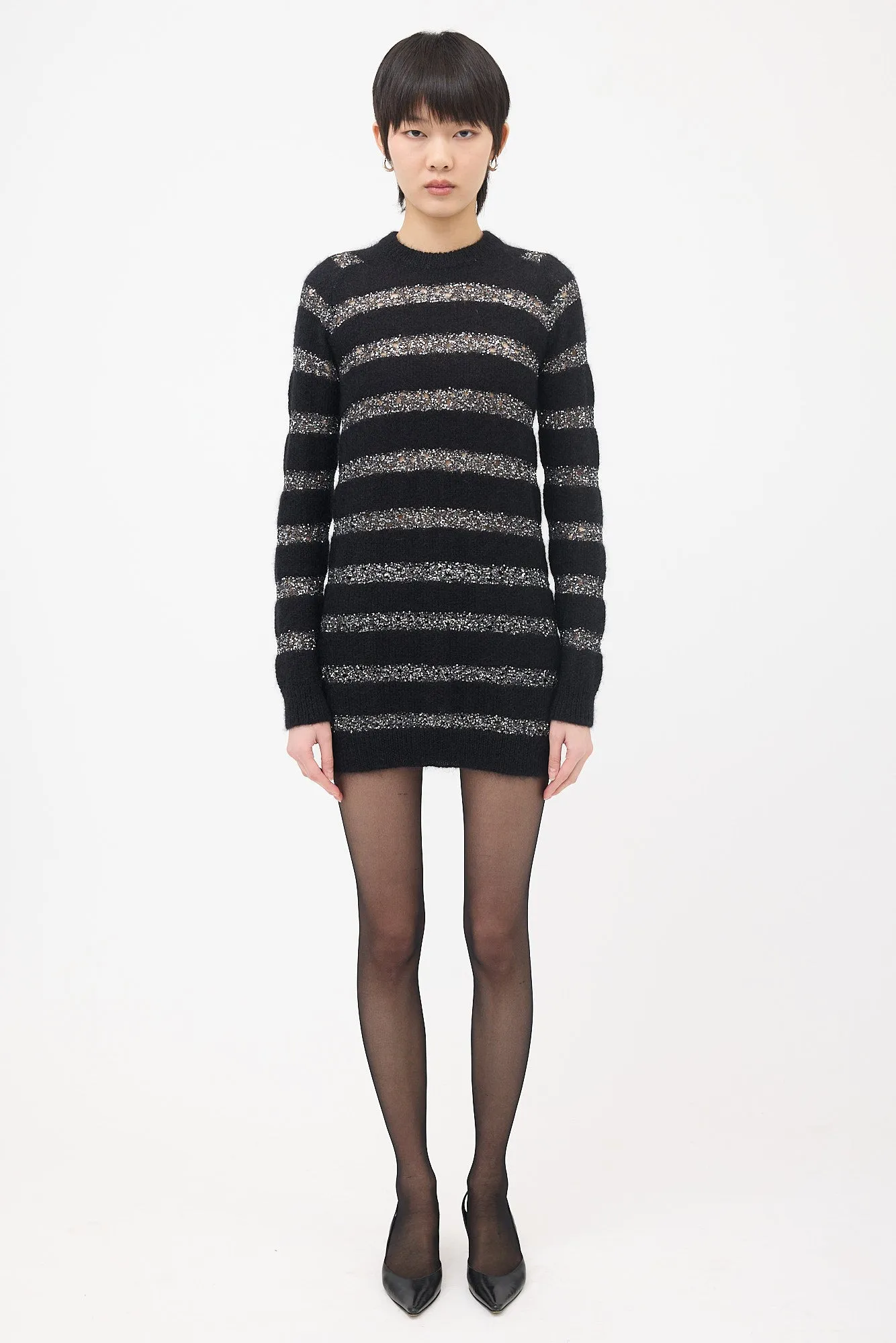 Mohair Glitter Stripe Sweater sold by VSP Consignment product image thumbnail 2