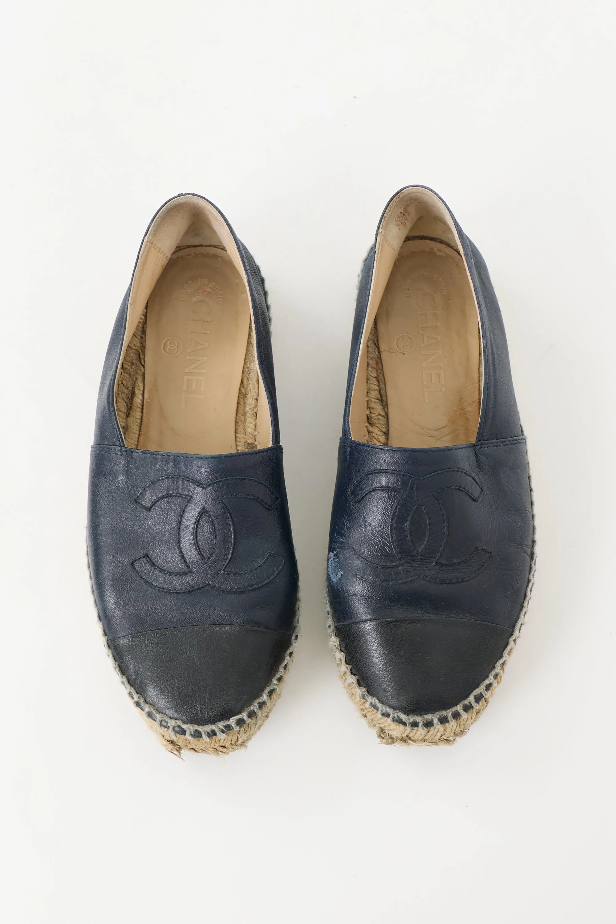 Leather CC Espadrille Flat sold by VSP Consignment product image thumbnail 2