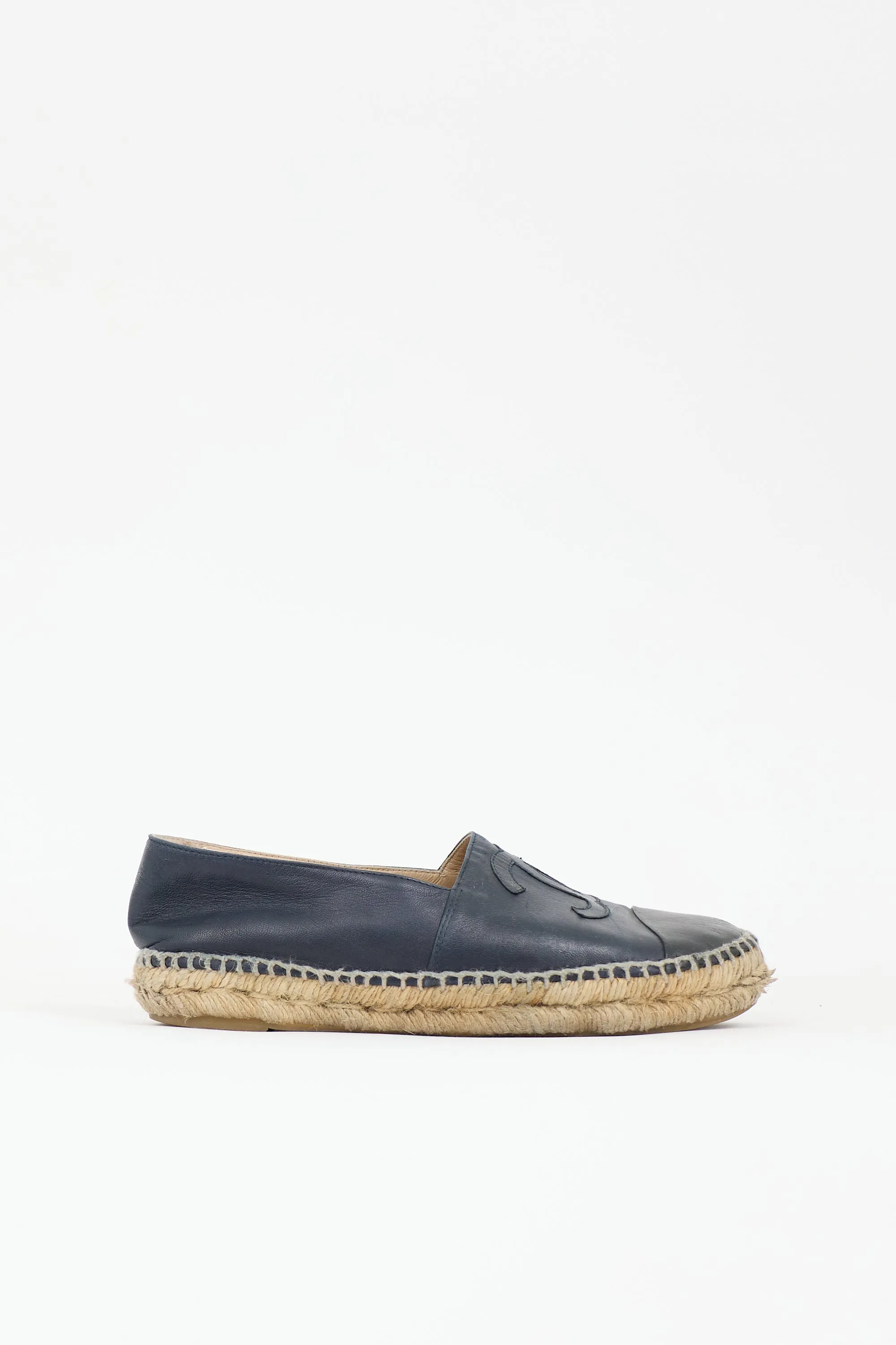 Leather CC Espadrille Flat sold by VSP Consignment