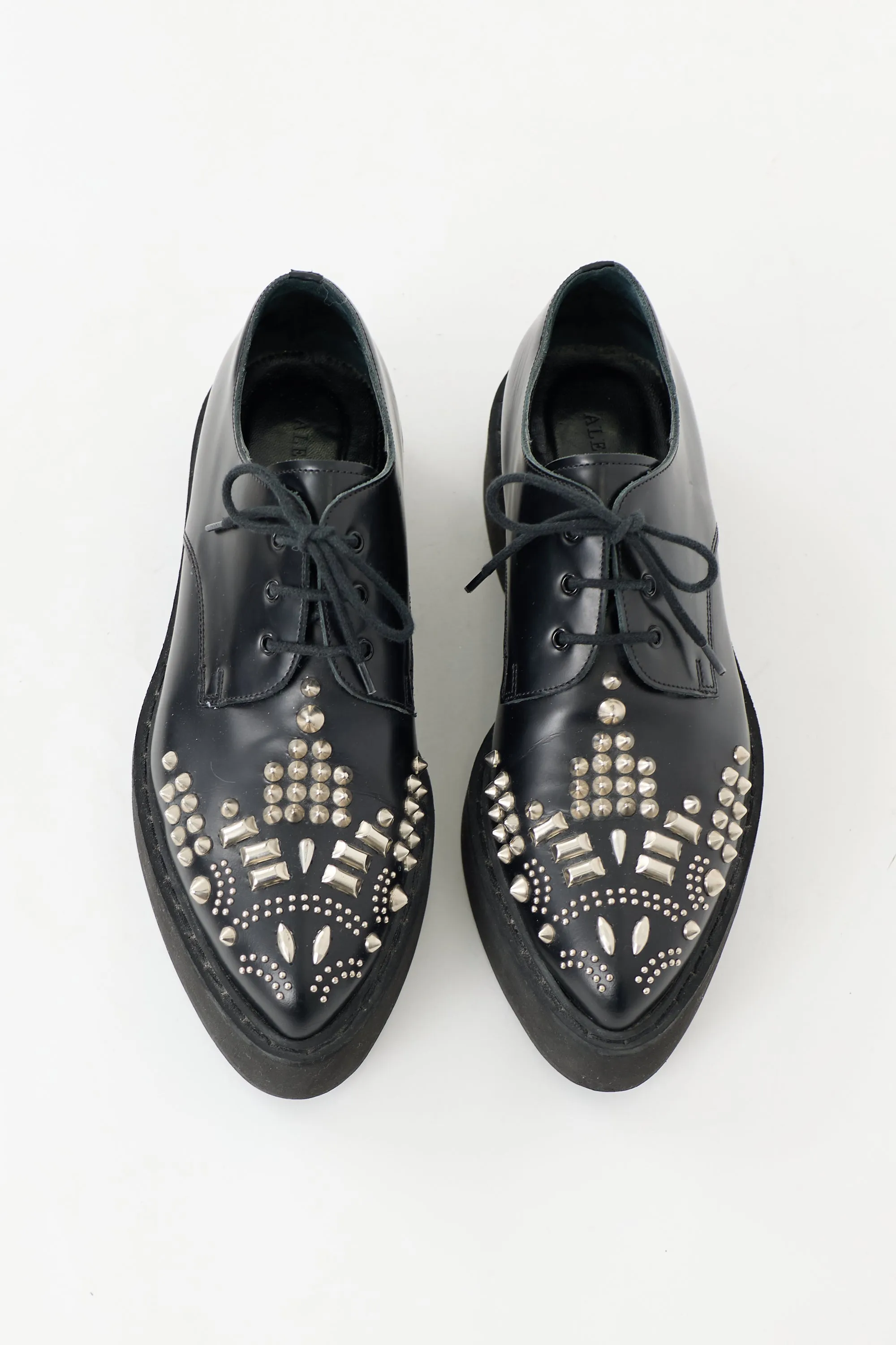 Leather Studded Platform Derby sold by VSP Consignment product image thumbnail 2