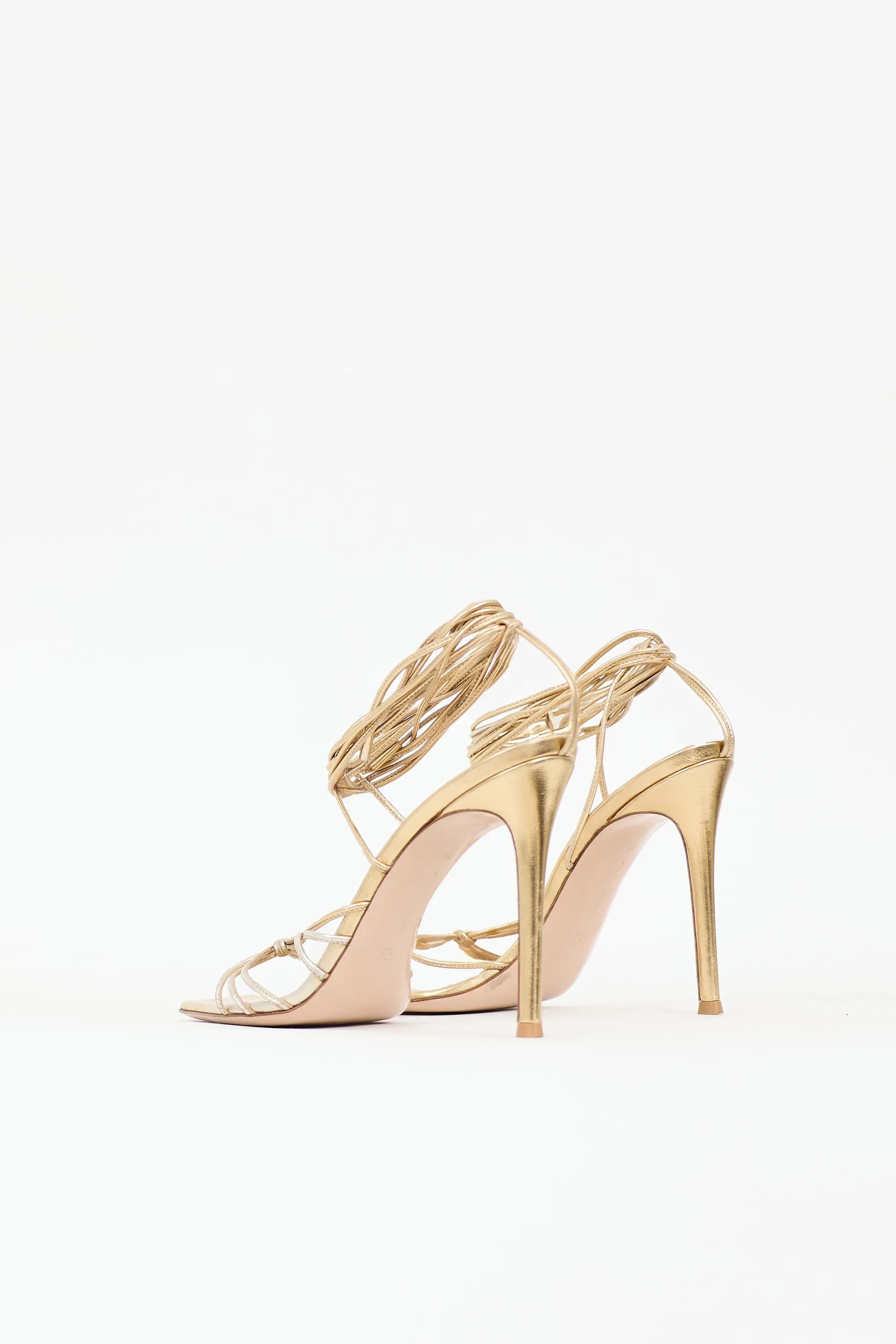 Metallic Ankle Tie Sandal sold by VSP Consignment product image thumbnail 4