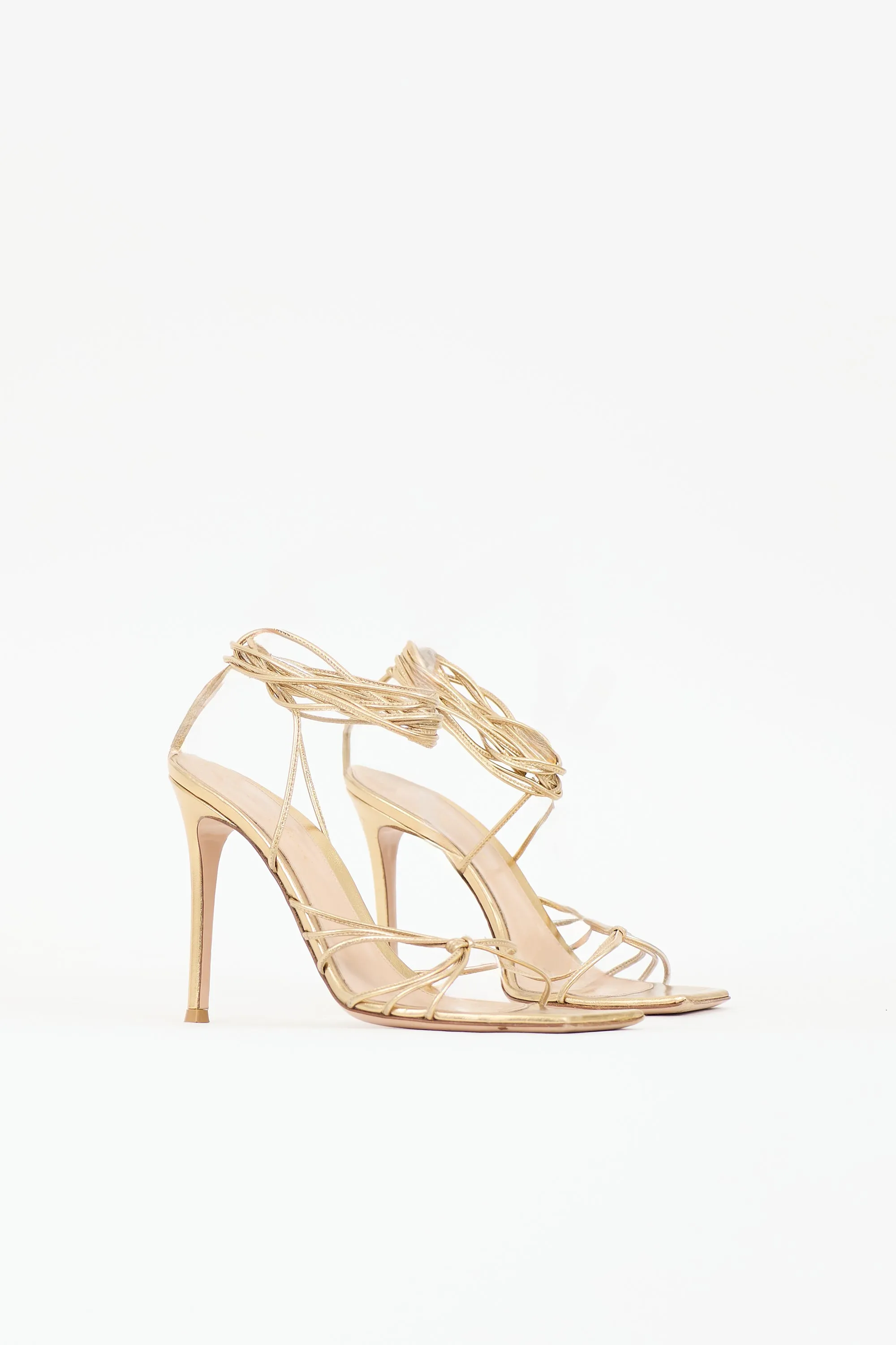 Metallic Ankle Tie Sandal sold by VSP Consignment product image thumbnail 2