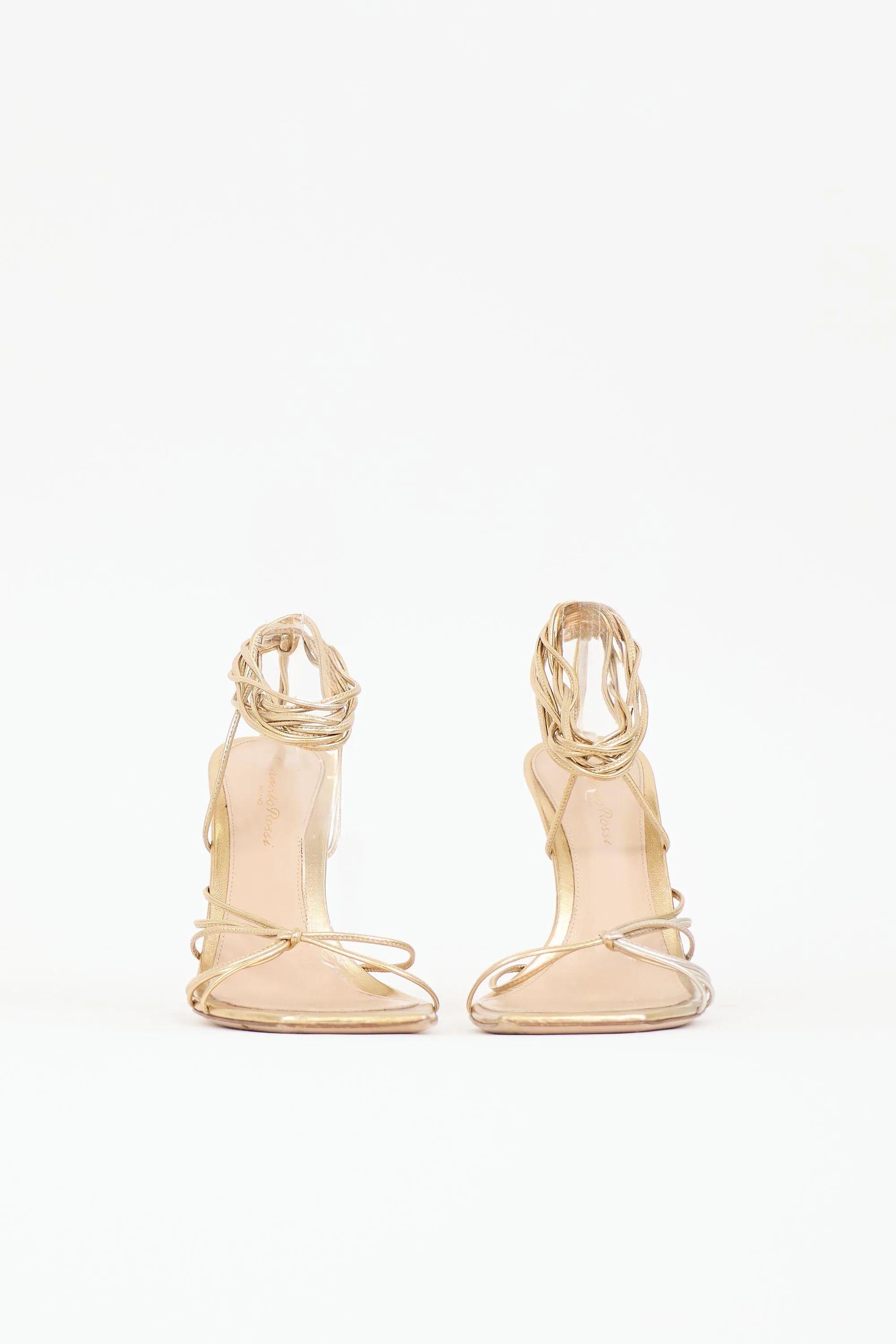 Metallic Ankle Tie Sandal sold by VSP Consignment product image thumbnail 3