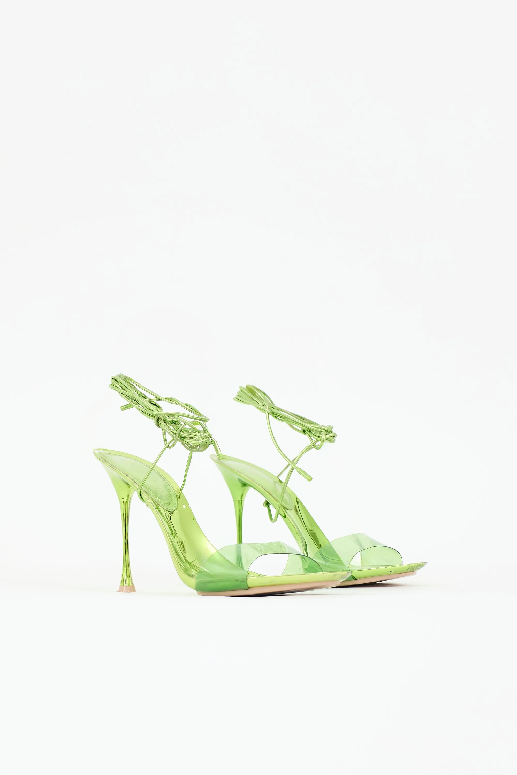 Leather & PVC Glass Sandal sold by VSP Consignment product image thumbnail 2