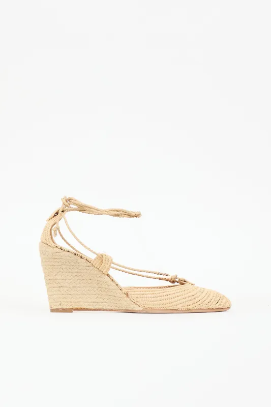 Raffia Espadrille Wedge Sandal sold by VSP Consignment