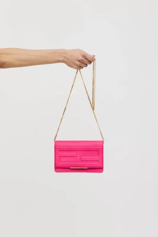 Leather Tube Wallet On Chain sold by VSP Consignment