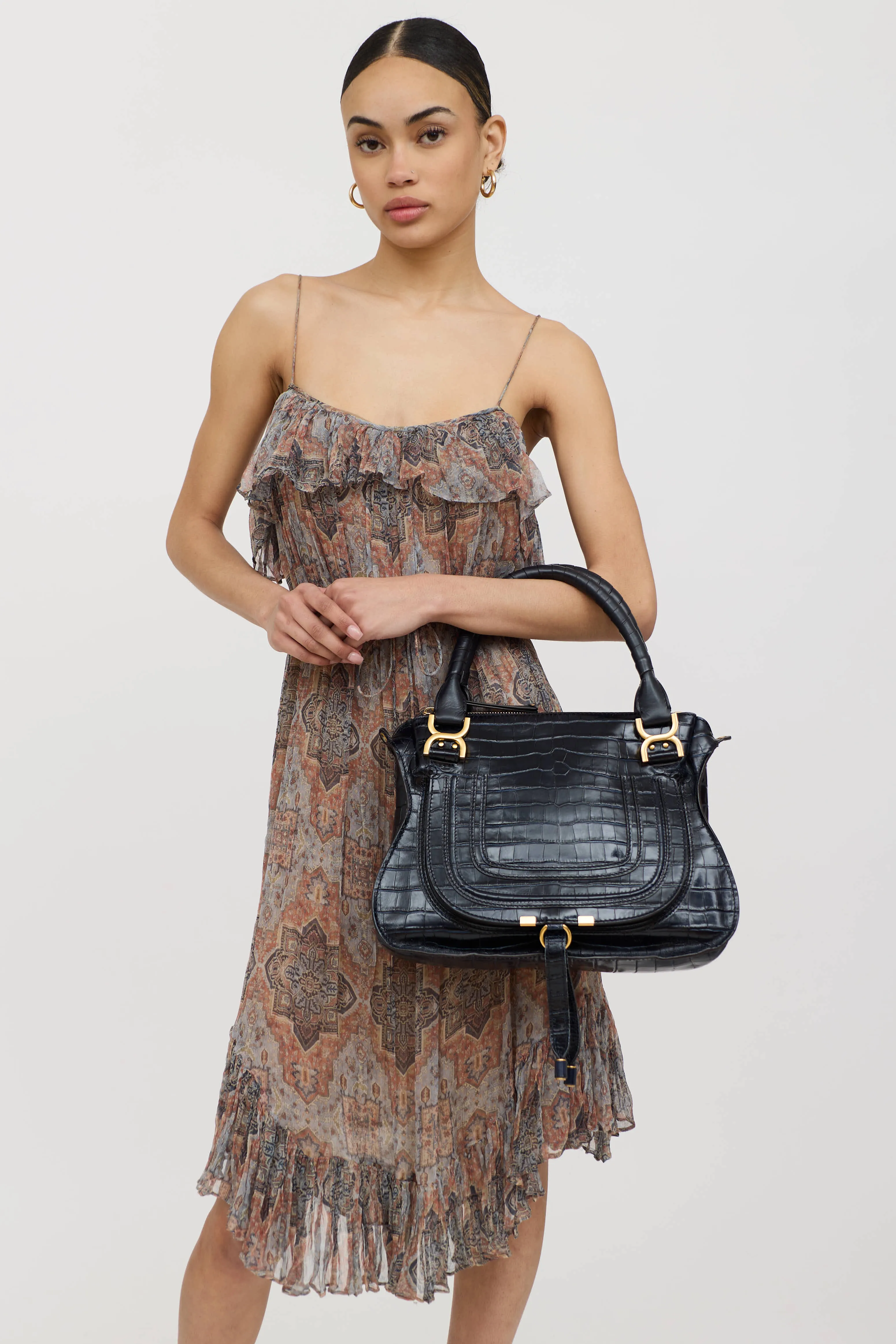 Embossed Marcie Double Carry Bag sold by VSP Consignment product image thumbnail 4