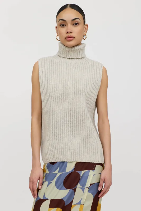Wool Ribbed Knit Turtleneck made by Dries Van Noten