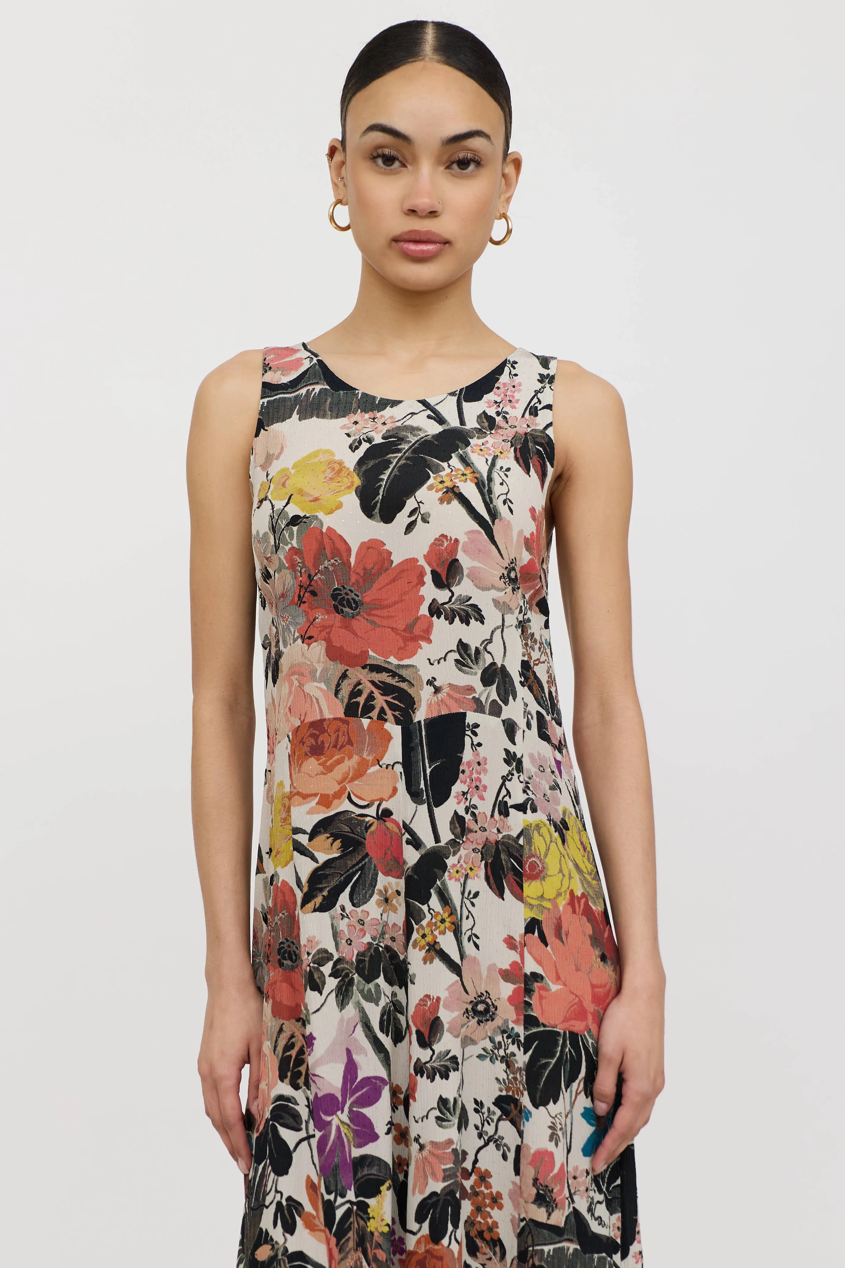 Silk Floral Pleated Dress sold by VSP Consignment product image thumbnail 2