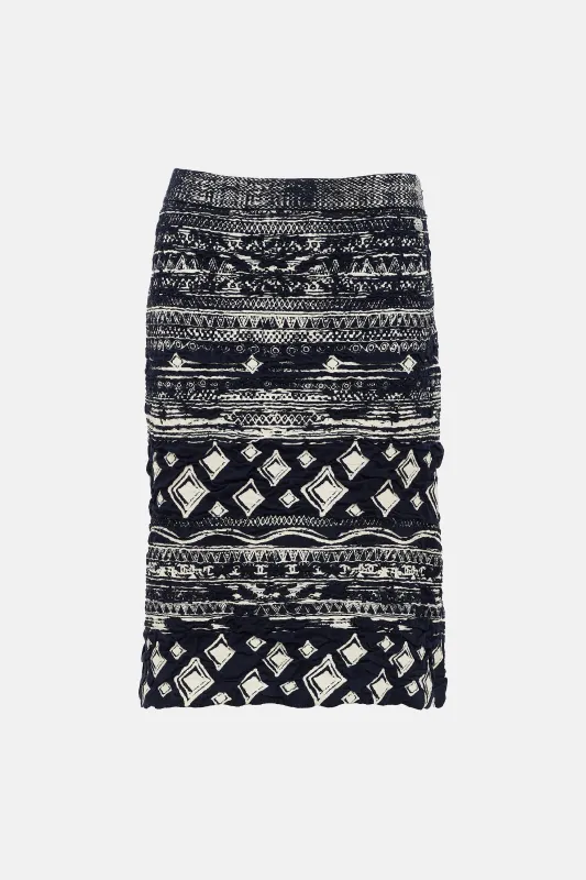 Cloqué Jacquard Knit Skirt sold by VSP Consignment