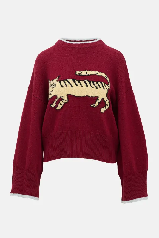 Wool & Cashmere Intarsia Sweater sold by VSP Consignment