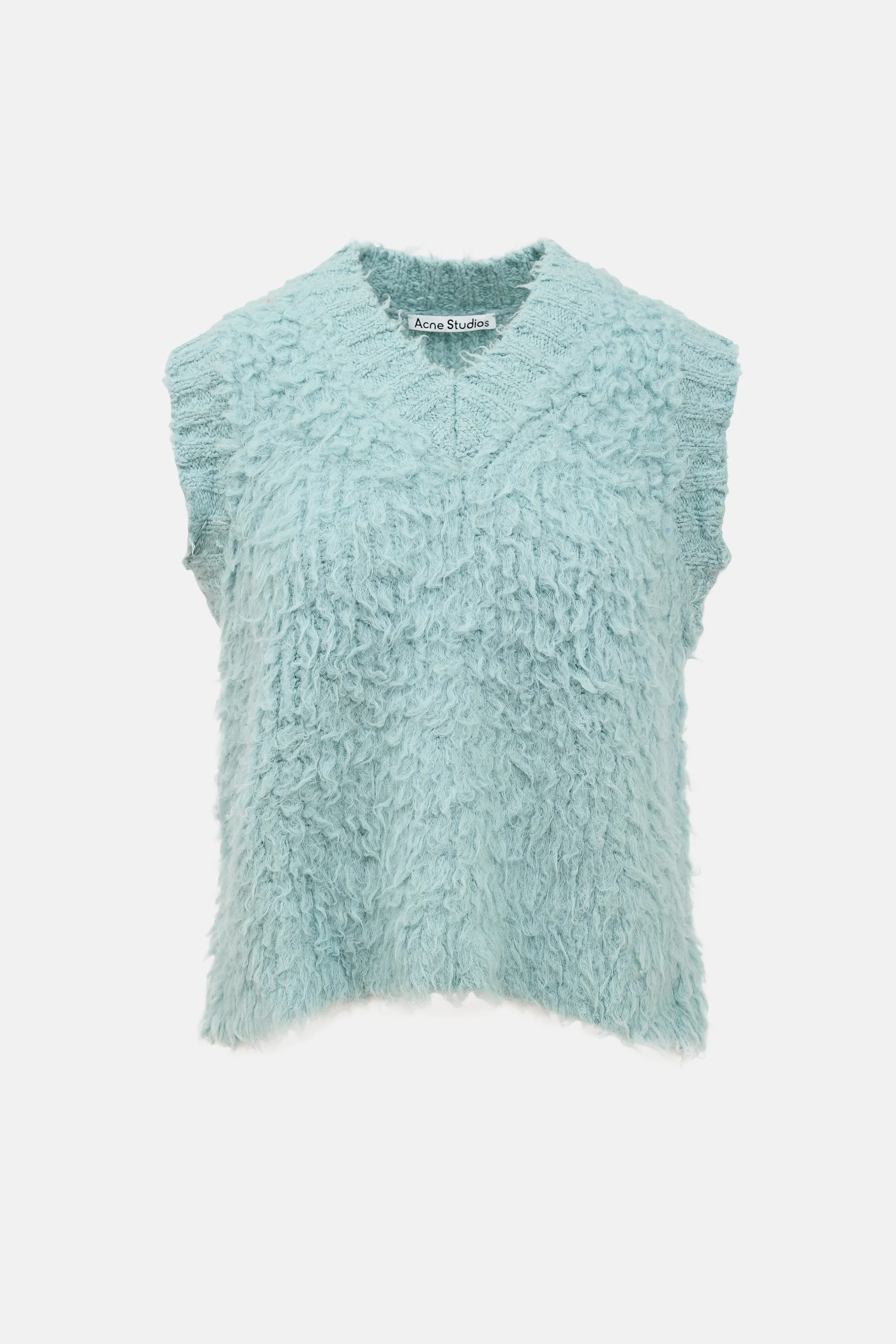 Wool Fuzzy Knit Vest sold by VSP Consignment
