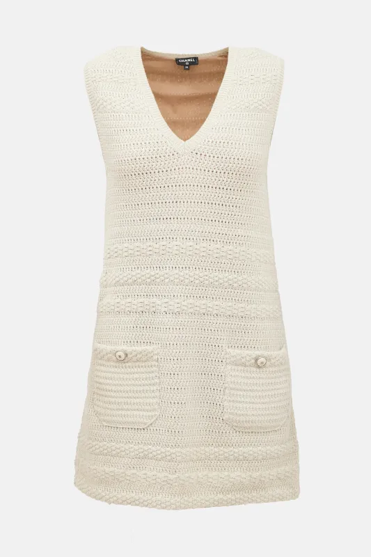 Metallic Wool Crochet Dress made by Chanel
