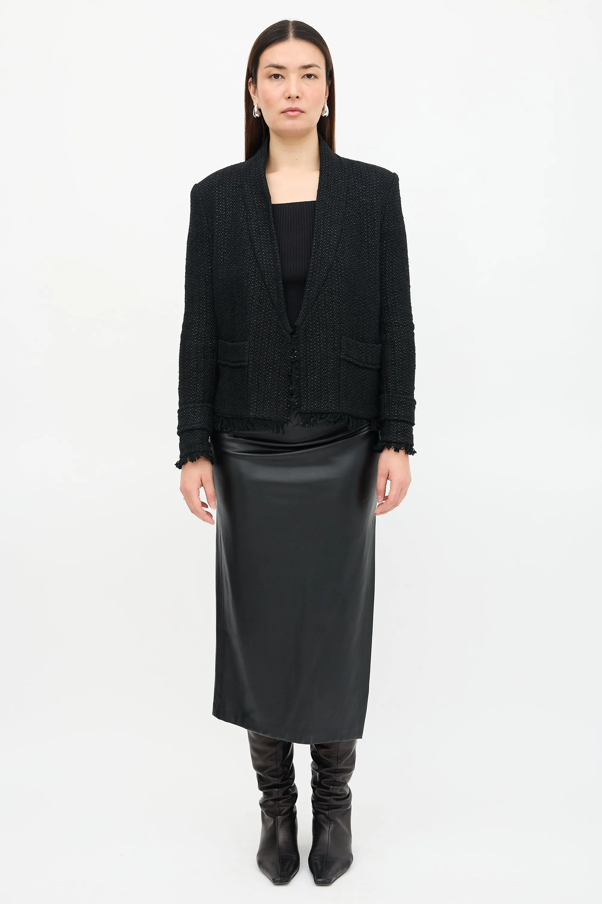 Tweed Fringe Jacket sold by VSP Consignment product image thumbnail 2