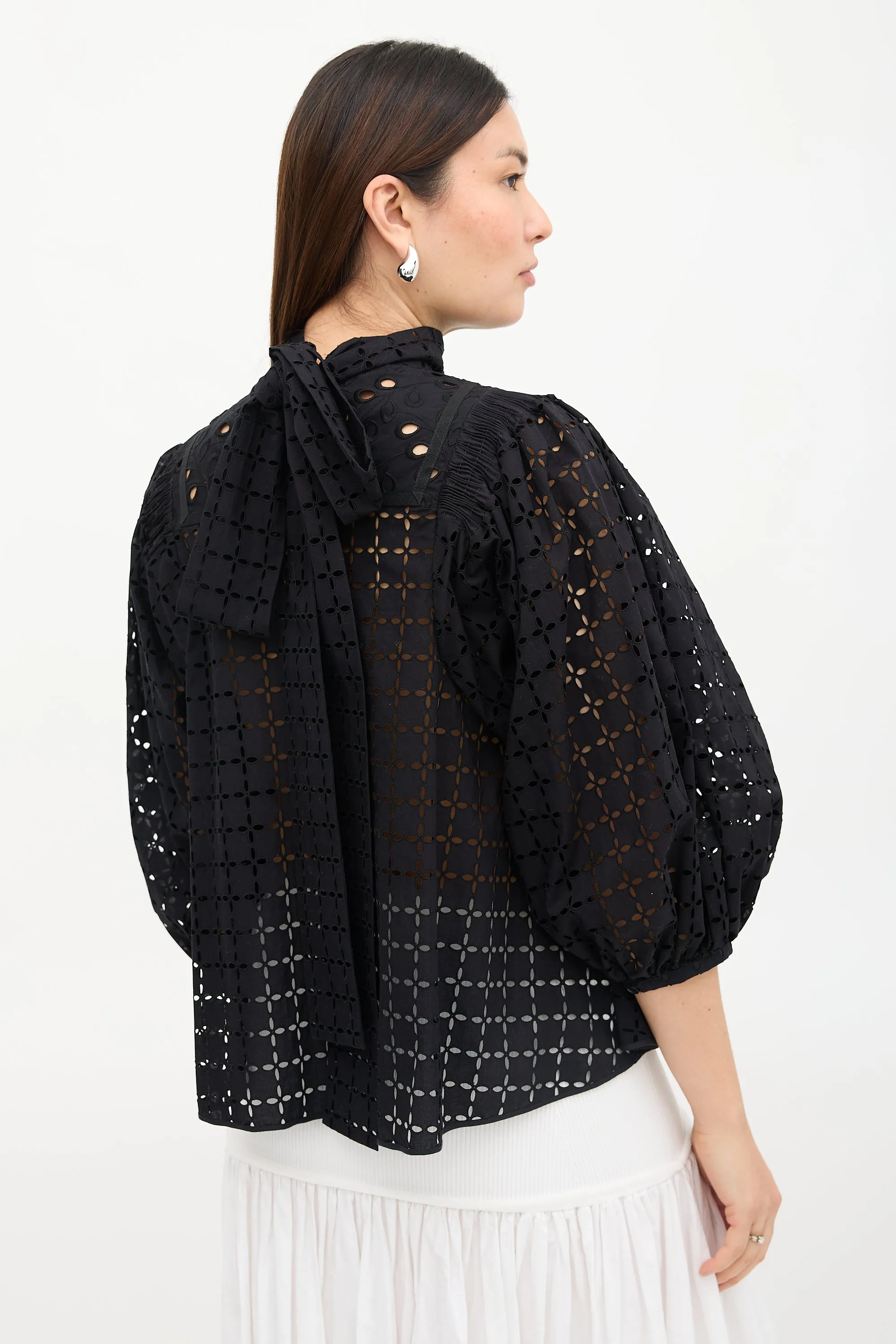 Mock Neck Embroidered Blouse sold by VSP Consignment product image thumbnail 4