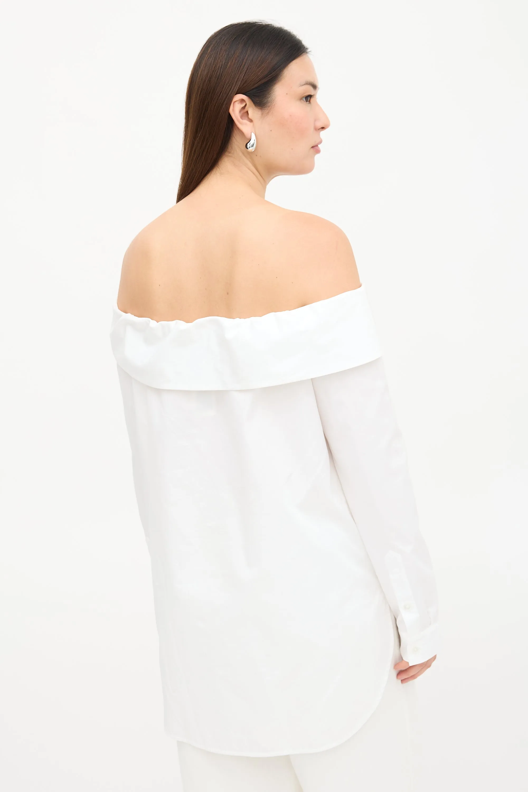 Poplin Off The Shoulder Top sold by VSP Consignment product image thumbnail 4