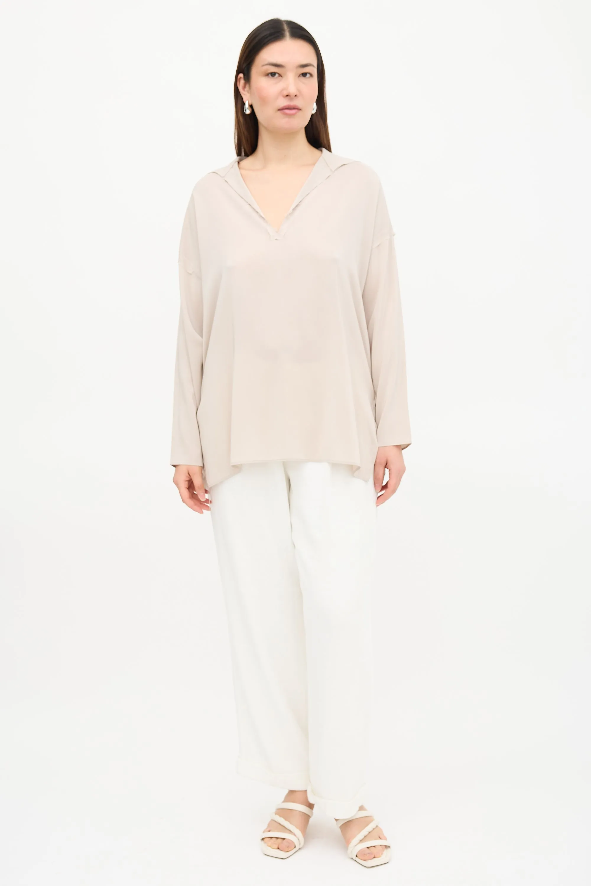 Silk Raw Edge Blouse sold by VSP Consignment product image thumbnail 2