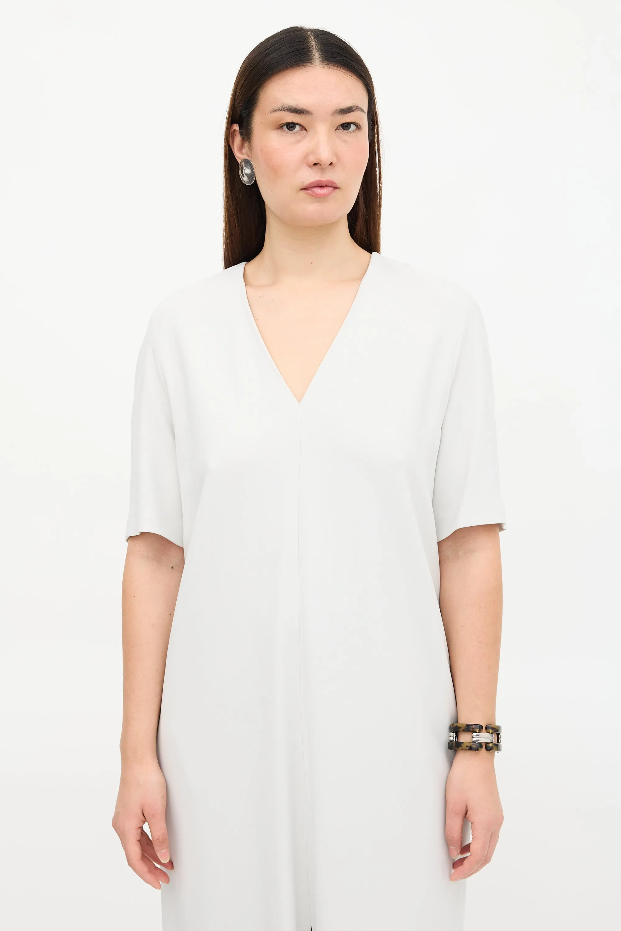 Crepe V-Neck Dress sold by VSP Consignment product image thumbnail 2