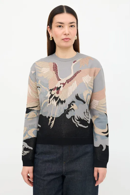Metallic Intarsia Sweater made by Valentino
