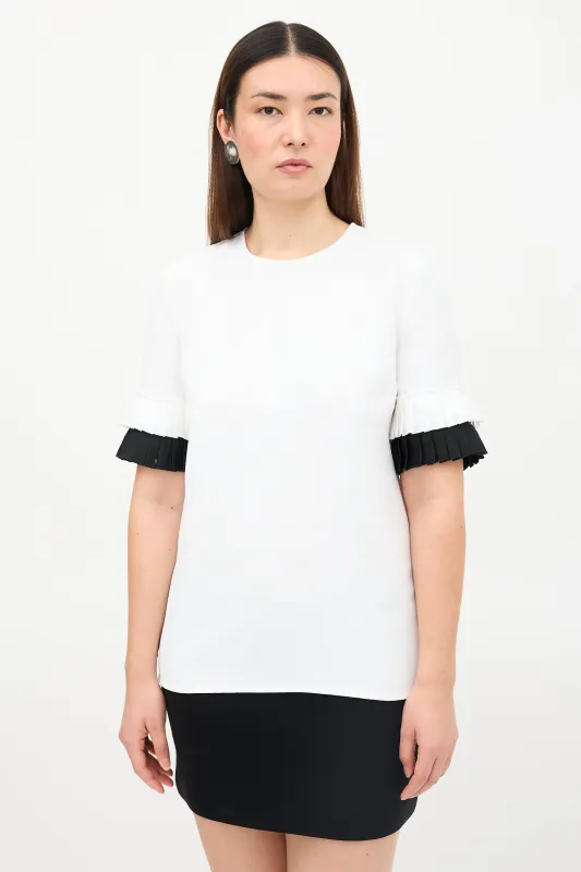 Pleated Cuff Blouse made by Victoria Beckham