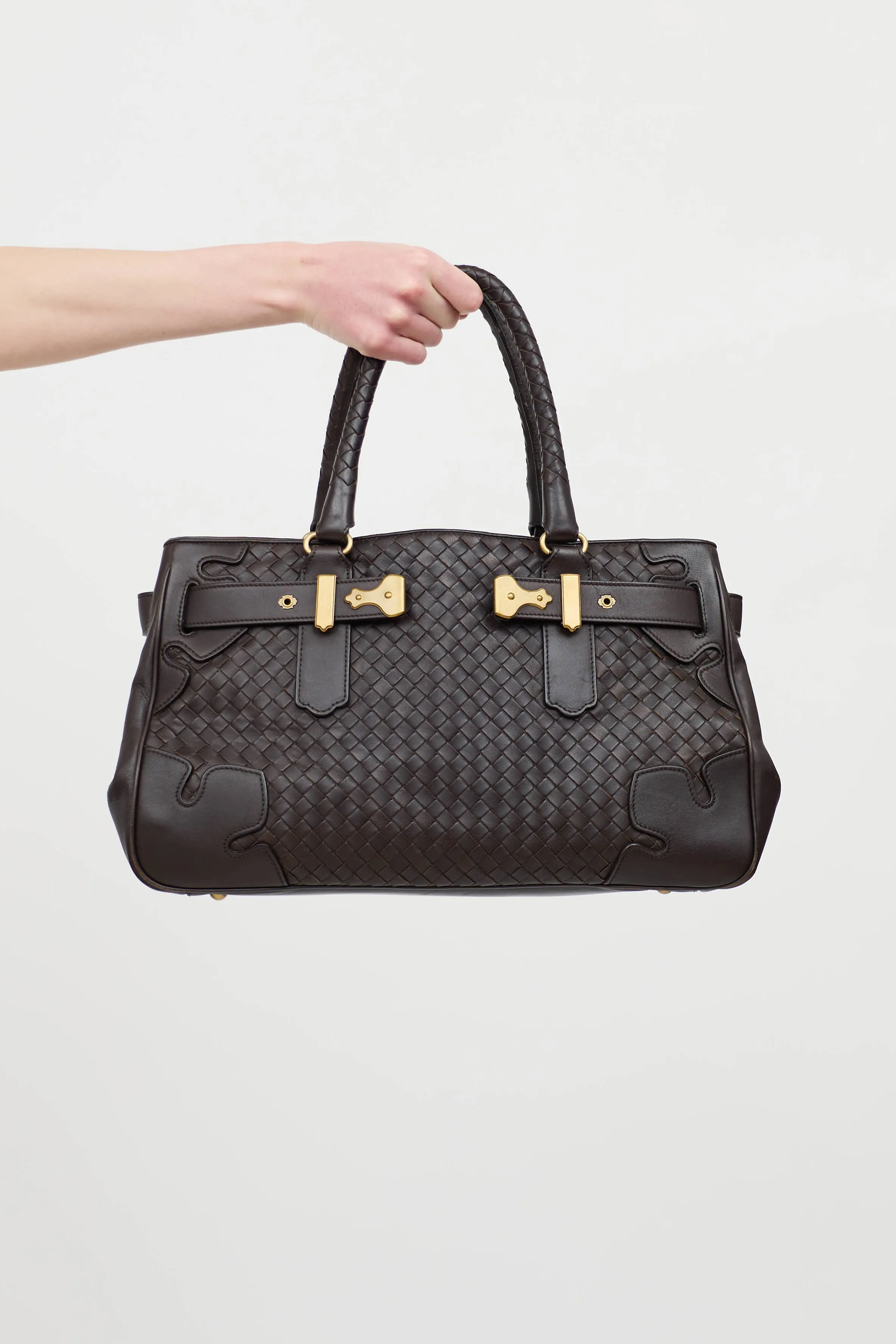 Leather Intrecciato Tote Bag sold by VSP Consignment