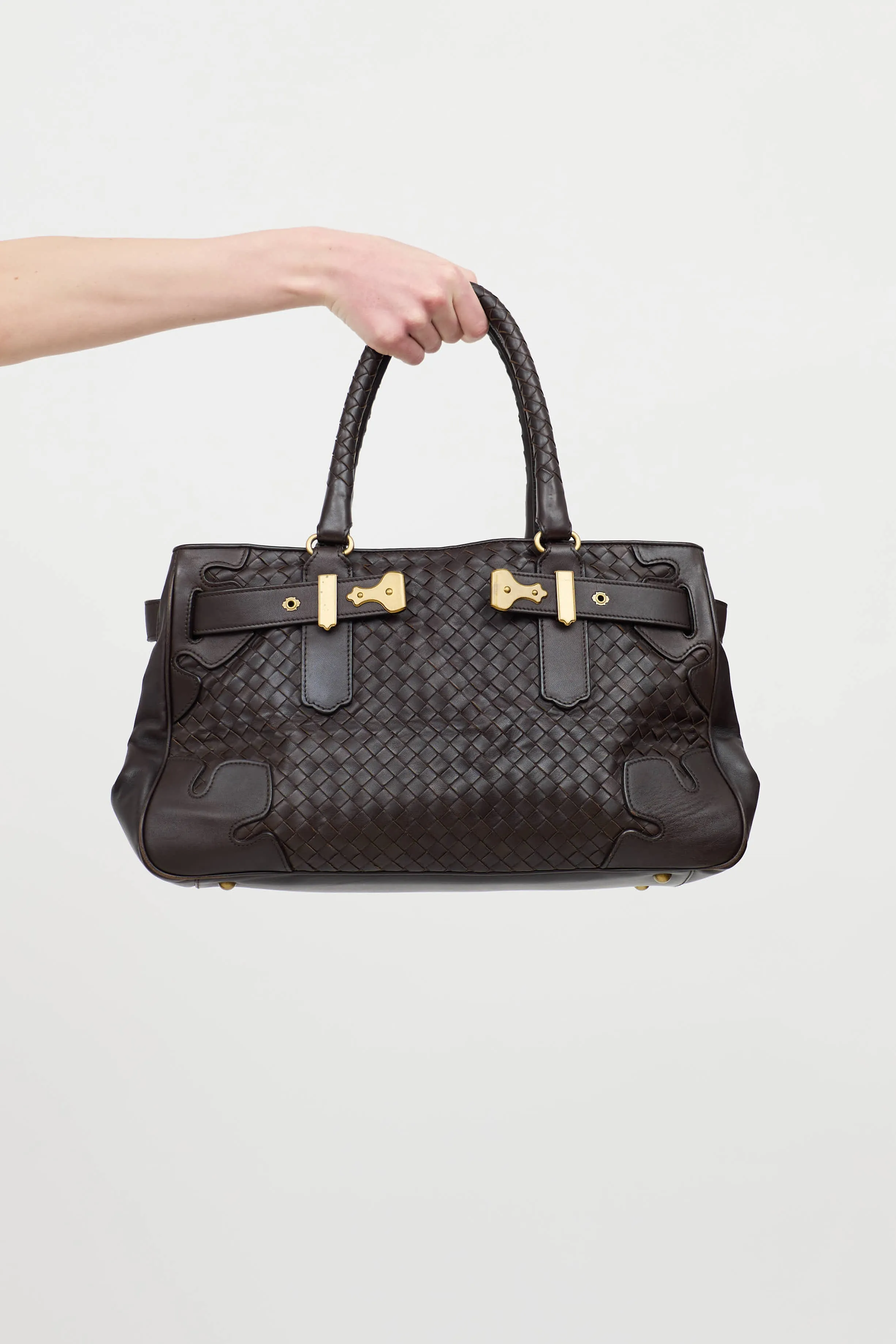 Leather Intrecciato Tote Bag sold by VSP Consignment product image thumbnail 3