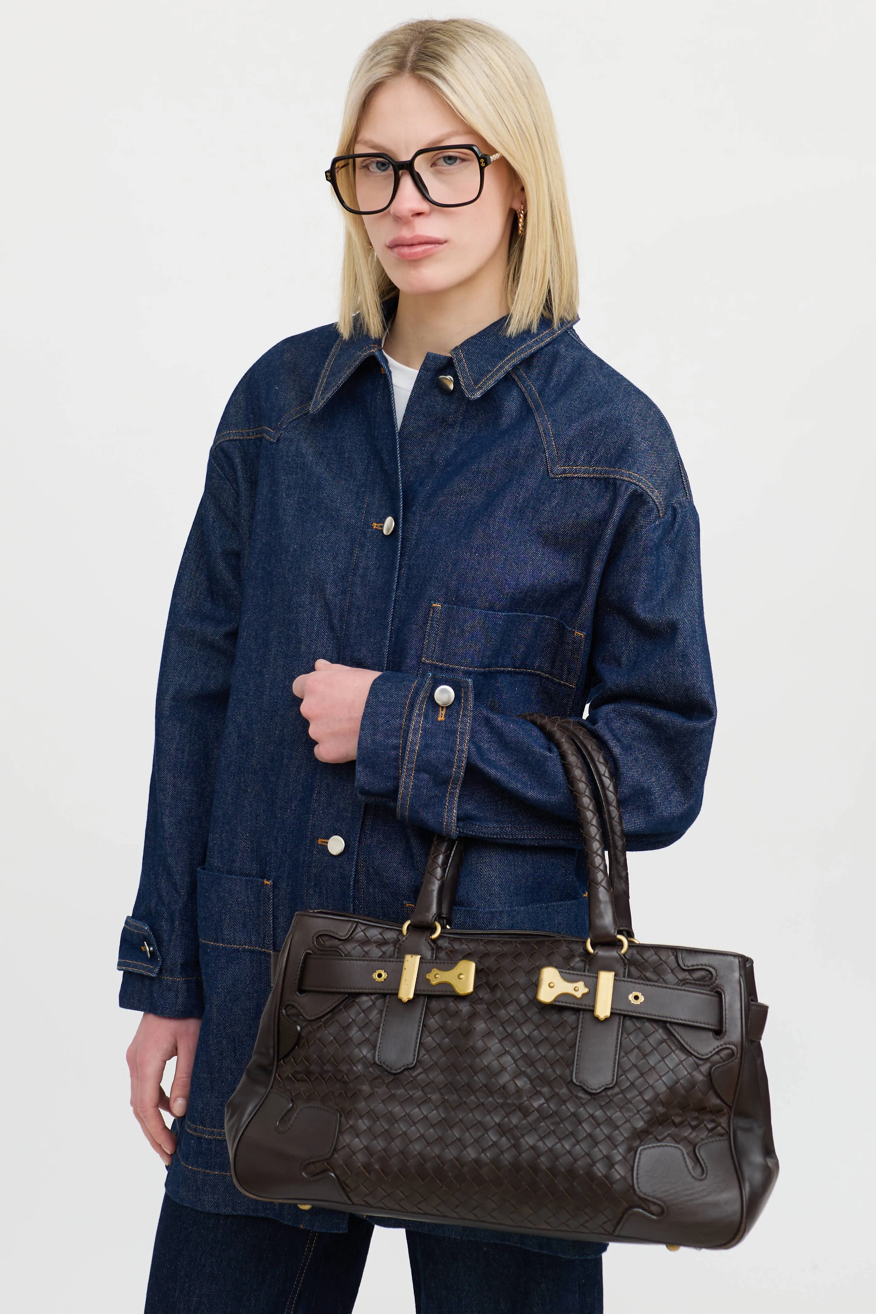 Leather Intrecciato Tote Bag sold by VSP Consignment product image thumbnail 2