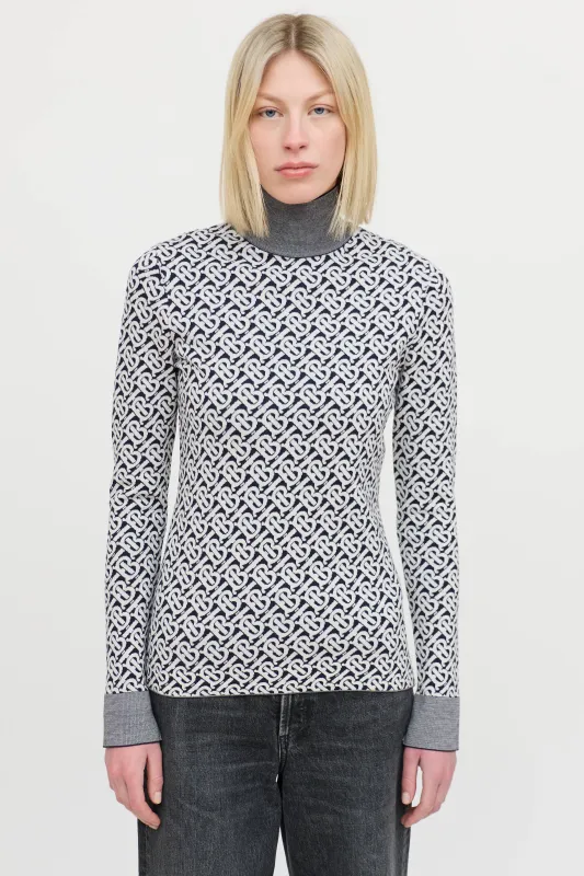 Jacquard Turtleneck Sweater sold by VSP Consignment