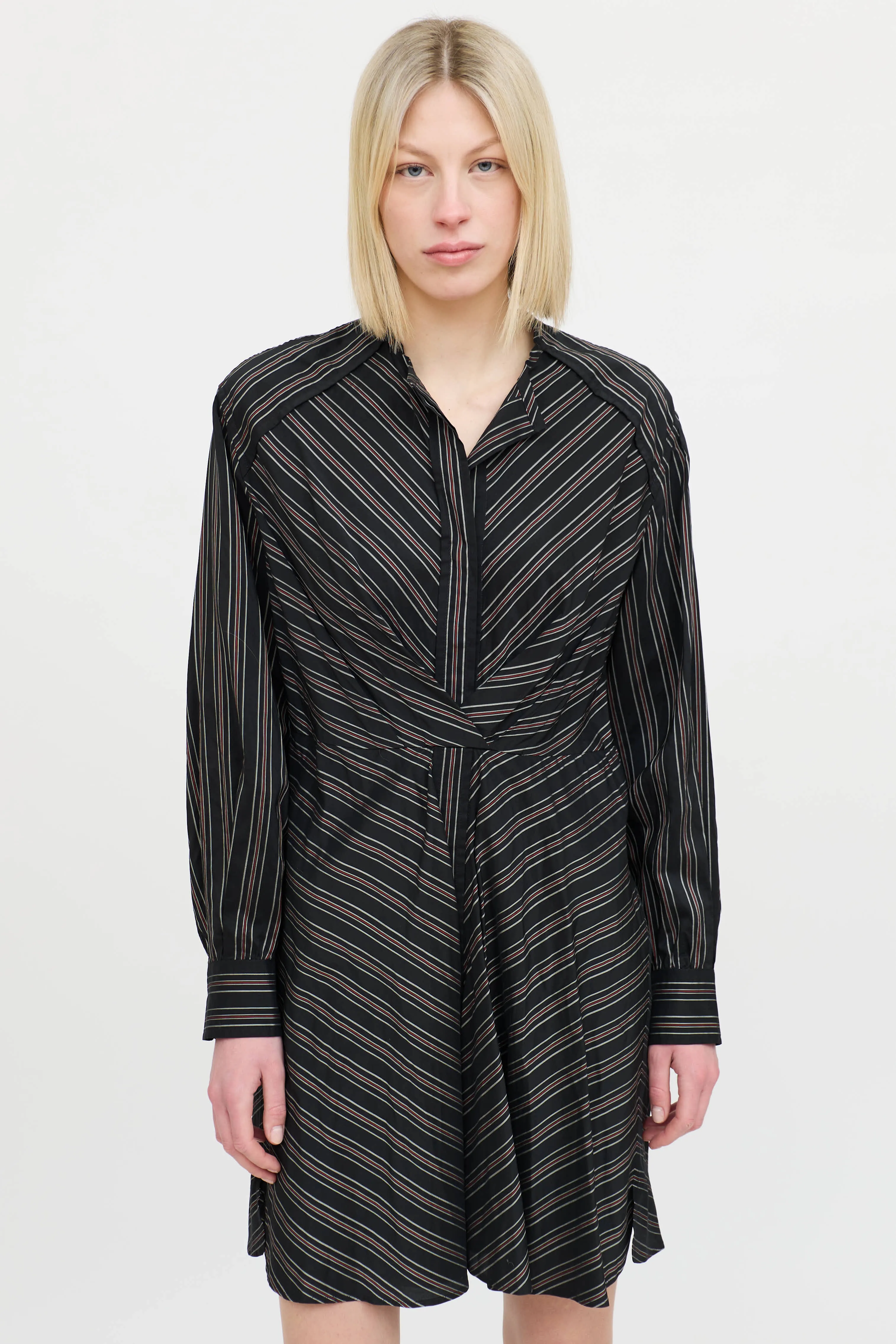 Pleated Stripe Dress sold by VSP Consignment product image thumbnail 2