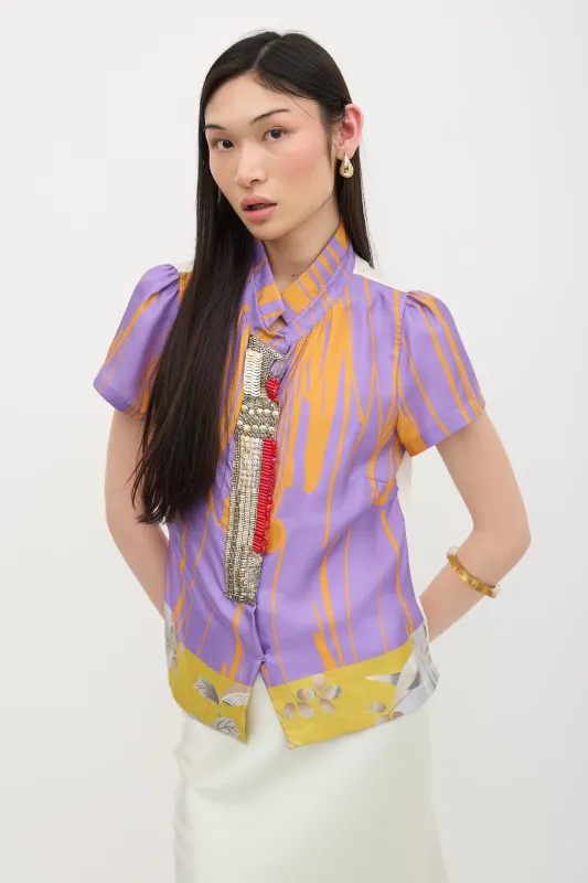 Silk Beaded Shirt sold by VSP Consignment