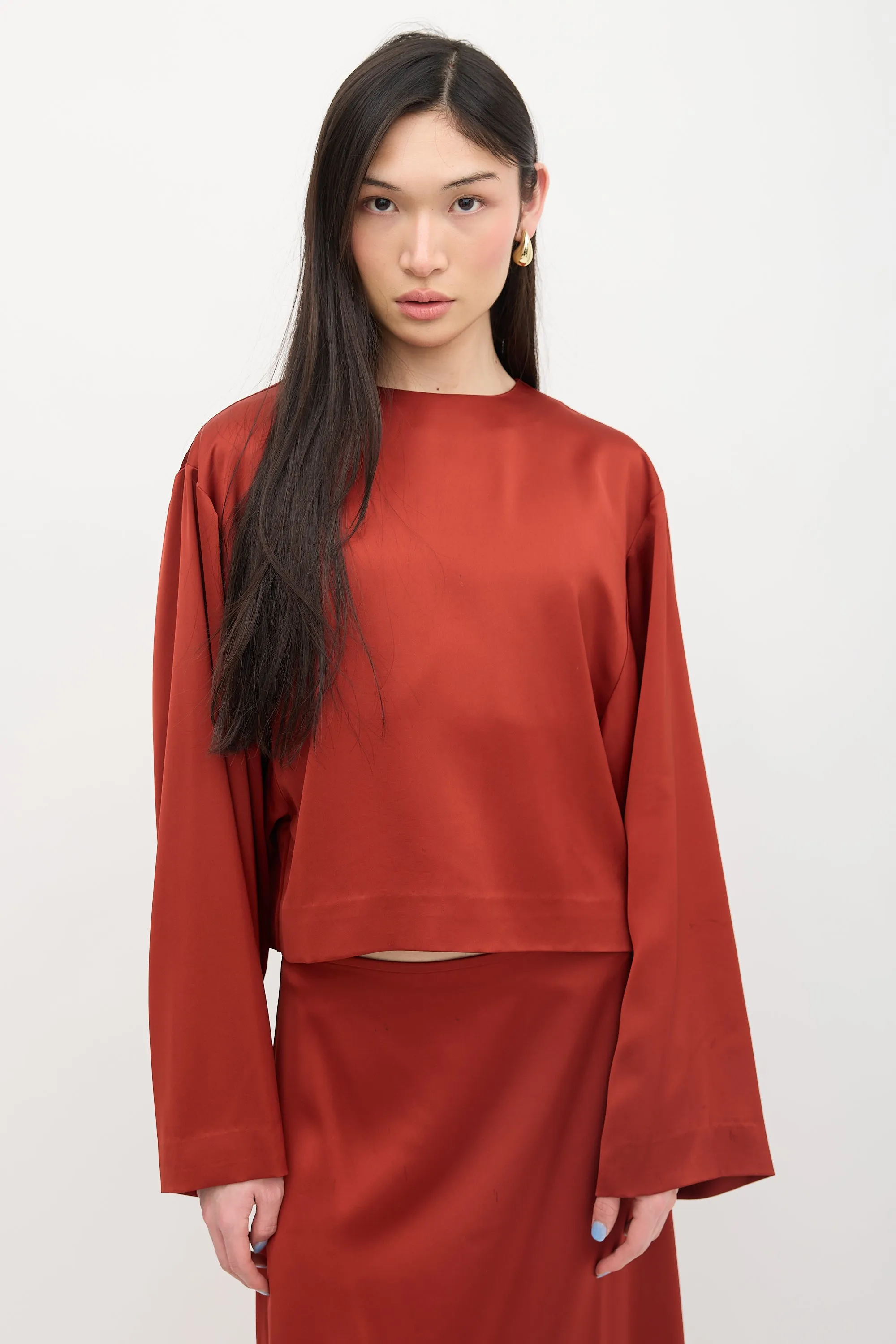 Satin Avila Blouse sold by VSP Consignment