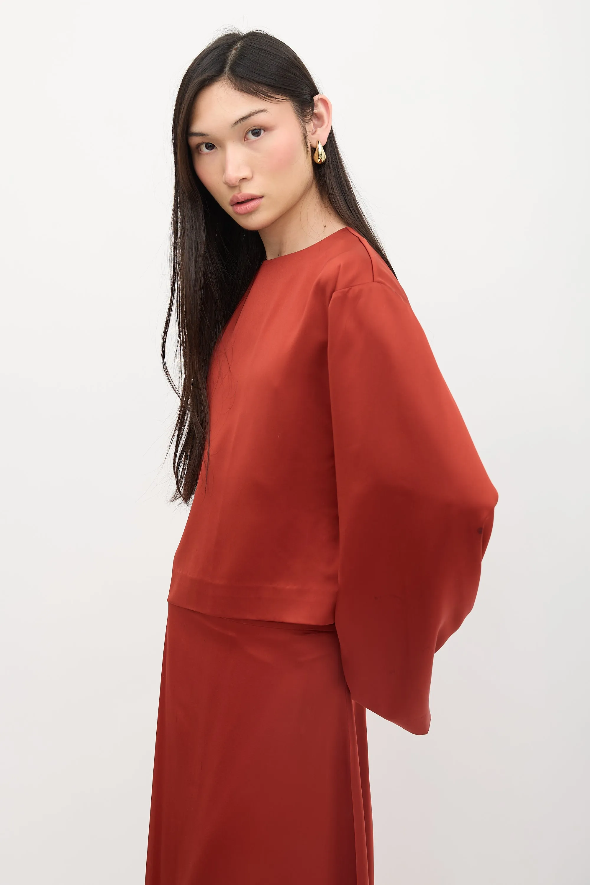 Satin Avila Blouse sold by VSP Consignment product image thumbnail 3