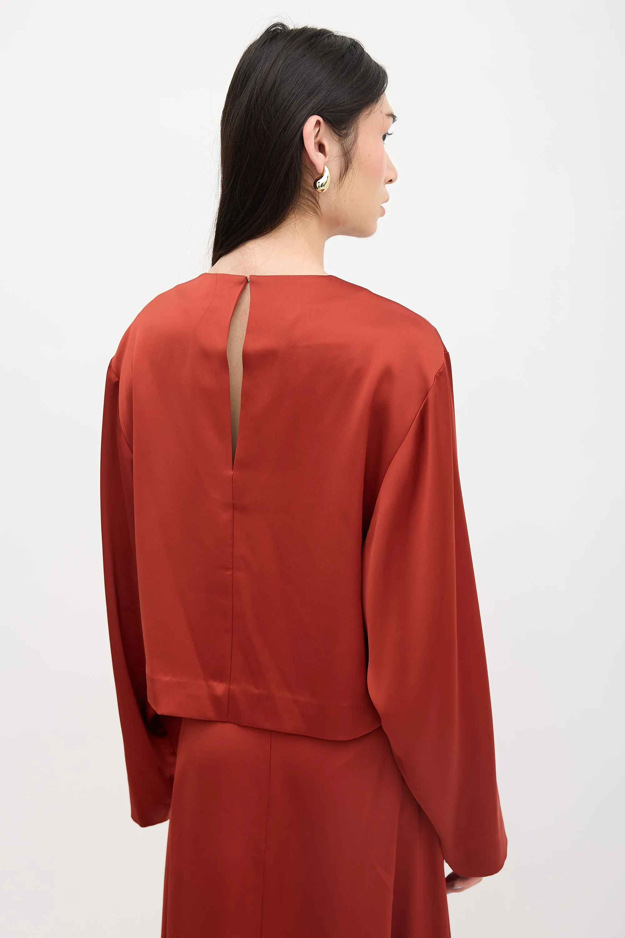 Satin Avila Blouse sold by VSP Consignment product image thumbnail 4